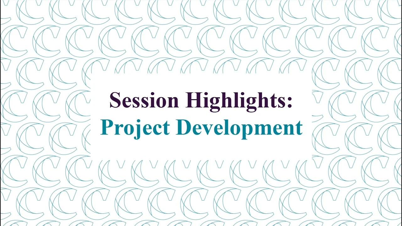 Session highlights on project development ideas.